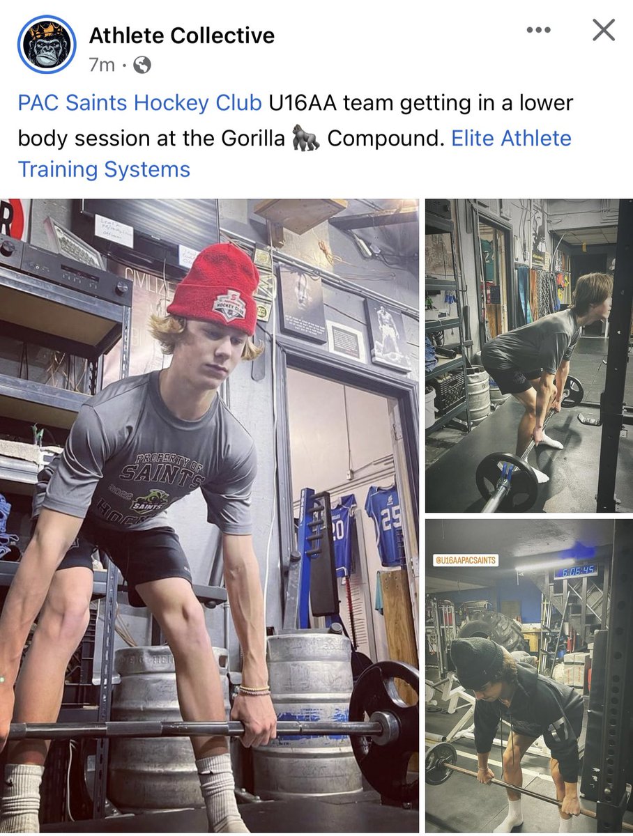 U16AAPACSaints's tweet photo. Getting a lower body session in with @ACSportPerform at Elite Athlete Training Systems #GetItGotItGood #RentIsPaid #HOOYAH https://t.co/F48kEEceS9