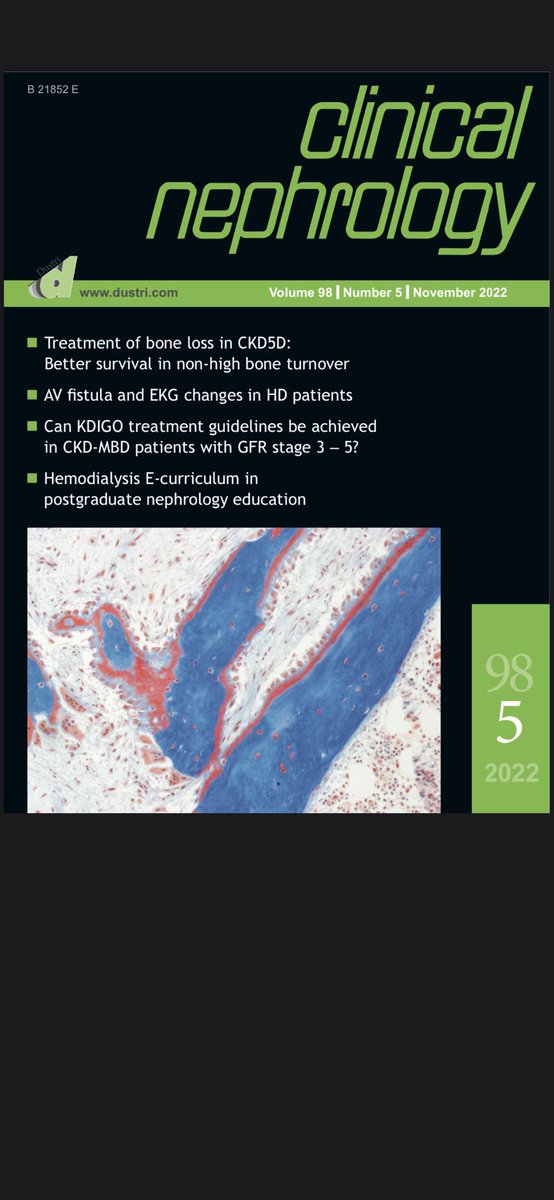 November issue 

With a RCT results for Rx of bone loss in ckd 5D pts  by editor-in-chief Dr Malluche 

dustri.com/nc/journals-in…

dustri.com/nc/article-res…

#nephtwitters #MedEd