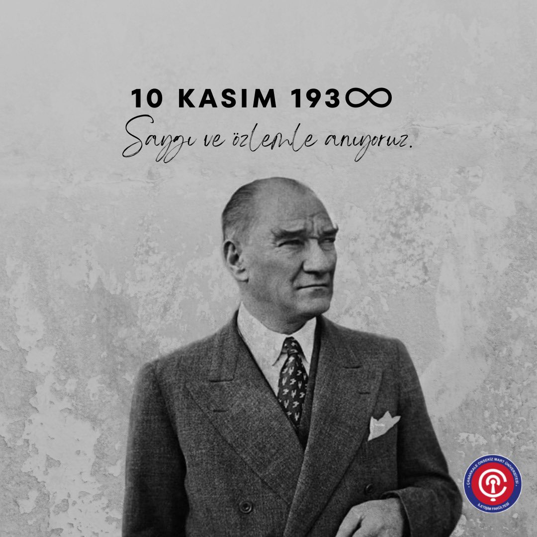 Cumhuriyetimizin kurucusu Gazi Mustafa Kemal Atatürk’ü saygı ve özlemle anıyoruz.  #10kasım