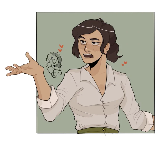 I keep seeing Inside Job on my tl so have this old doodles of Reagan my love 🥺❤️ 