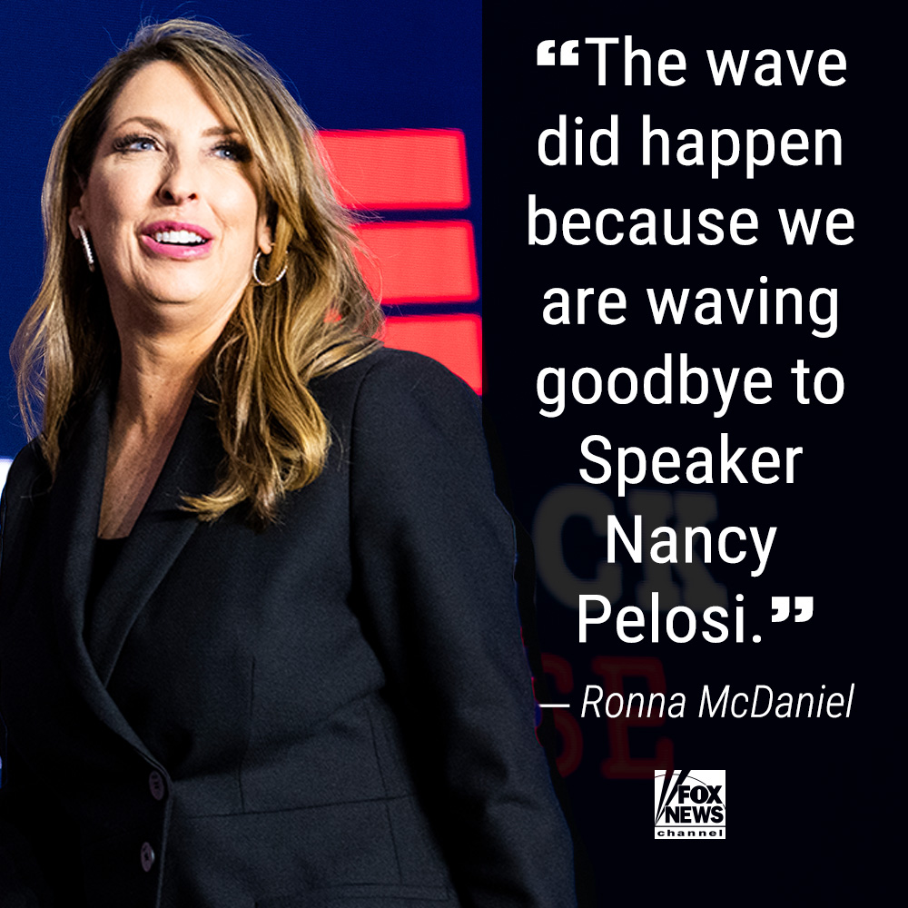 FoxNews's tweet photo. 'NIGHT TURNED OUT GREAT': RNC Chairwoman Ronna McDaniel says Republicans 'just won the Super Bowl' and will now be able to stop the 'disastrous Biden agenda that is hurting the American people.' https://t.co/P3pLAkDYCC https://t.co/9QcOw6exge