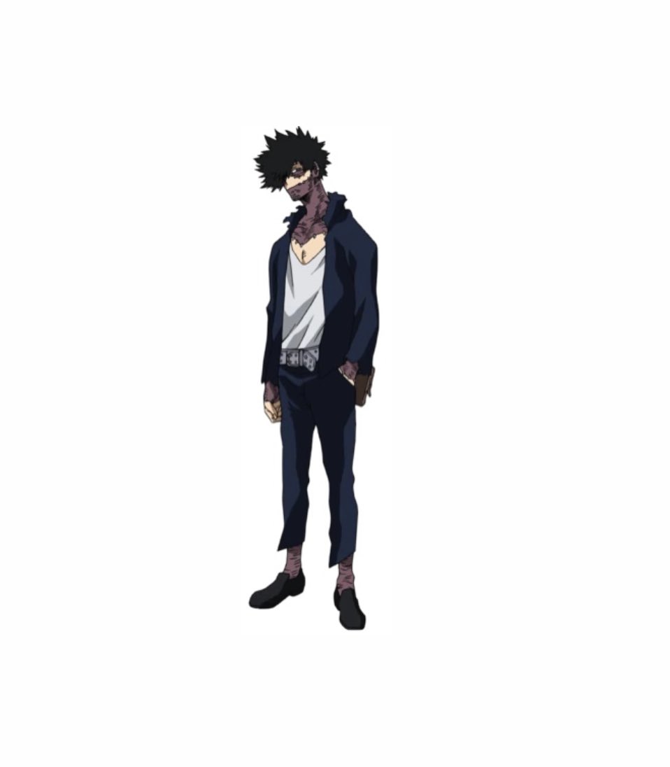 dabi but whenever you scroll he gets closer to you