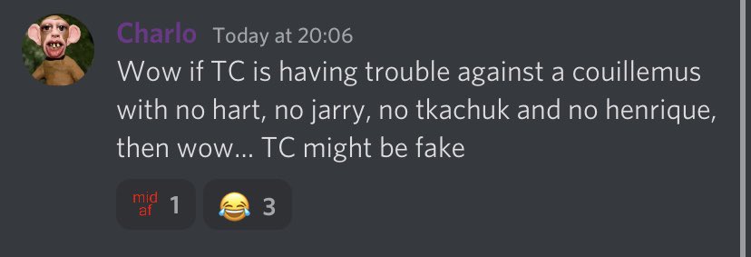 CouillemusFan19's tweet photo. This guy speaks the truth. Thoughts on this, Couille-gang? #CHCTalk https://t.co/MQGOCNC6qO