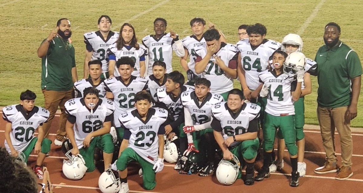 Coach Webb (@mswebb1) on Twitter photo What a night! What a season! What a group of amazing young men and their coaches who guided them to the best season for <a href="/edison_school/">Edison Middle School</a>. Congrats to the Edison Ranger Football Team! Undefeated on the field. What a night! What a season! What a group of amazing young men and their coaches who guided them to the best season for <a href="/edison_school/">Edison Middle School</a>. Congrats to the Edison Ranger Football Team! Undefeated on the field.