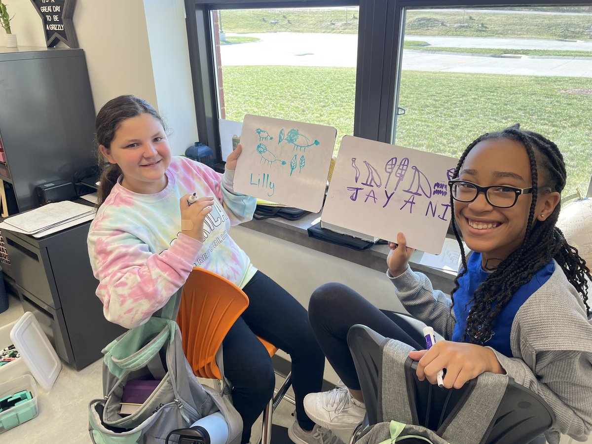 Mrs_MathewsNPMS's tweet photo. Writing our names using ancient Egyptian hieroglyphs! #NPMSgrizzlies https://t.co/VmaKnQ9FC0