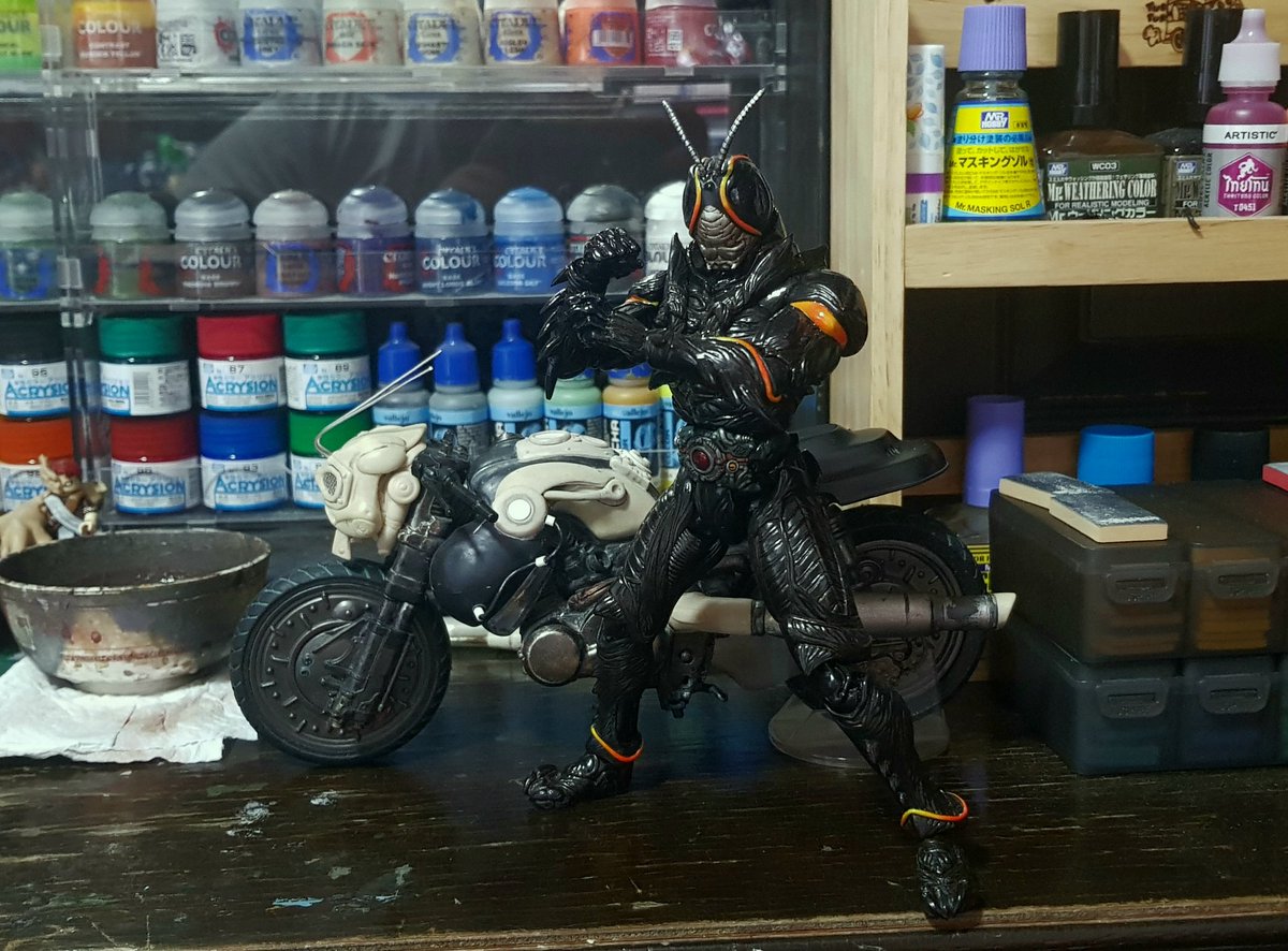 CustomMadmon's tweet photo. Battle Hopper!!🦗🏍
#仮面ライダーBLACKSUN 
#バトルホッパー #sic https://t.co/F4M8E3Dyvi