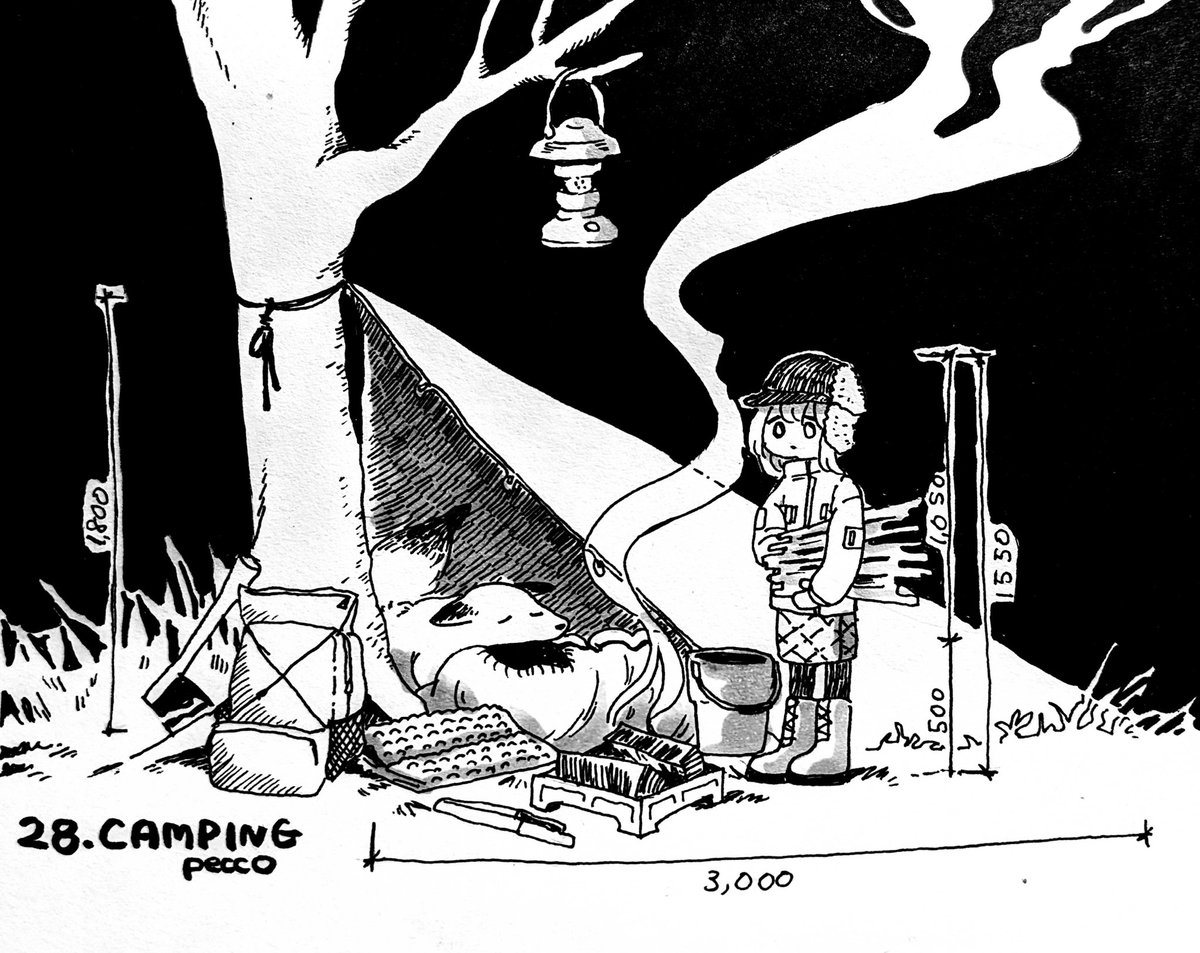 27.Snack
28.Camping
29.Uh-oh

#inktober #inktober2022 #イラスト 