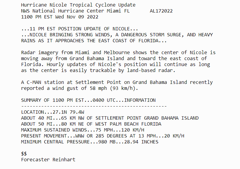 National Hurricane Center tweet media