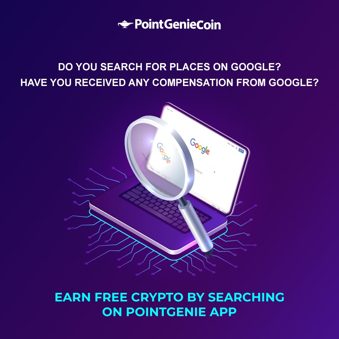 pointgeniepox's tweet photo. Do you search for places in Google? Of course you do. Have you receive any type of payment for this? #pointgeniecoin #pointgenieapp #participatetoearn #cryptocurrency https://t.co/3BXe3BYWva