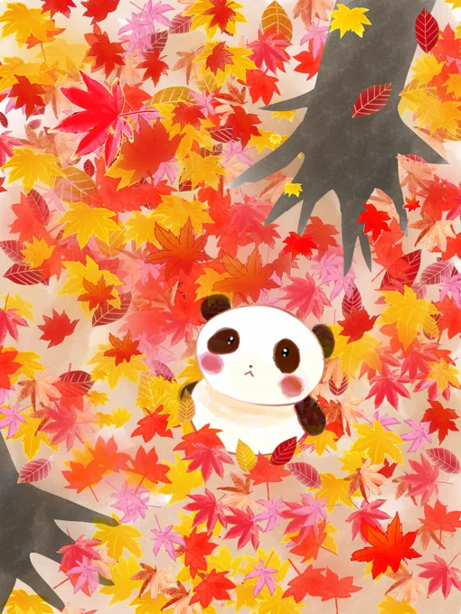 紅葉もたくさん描いています 