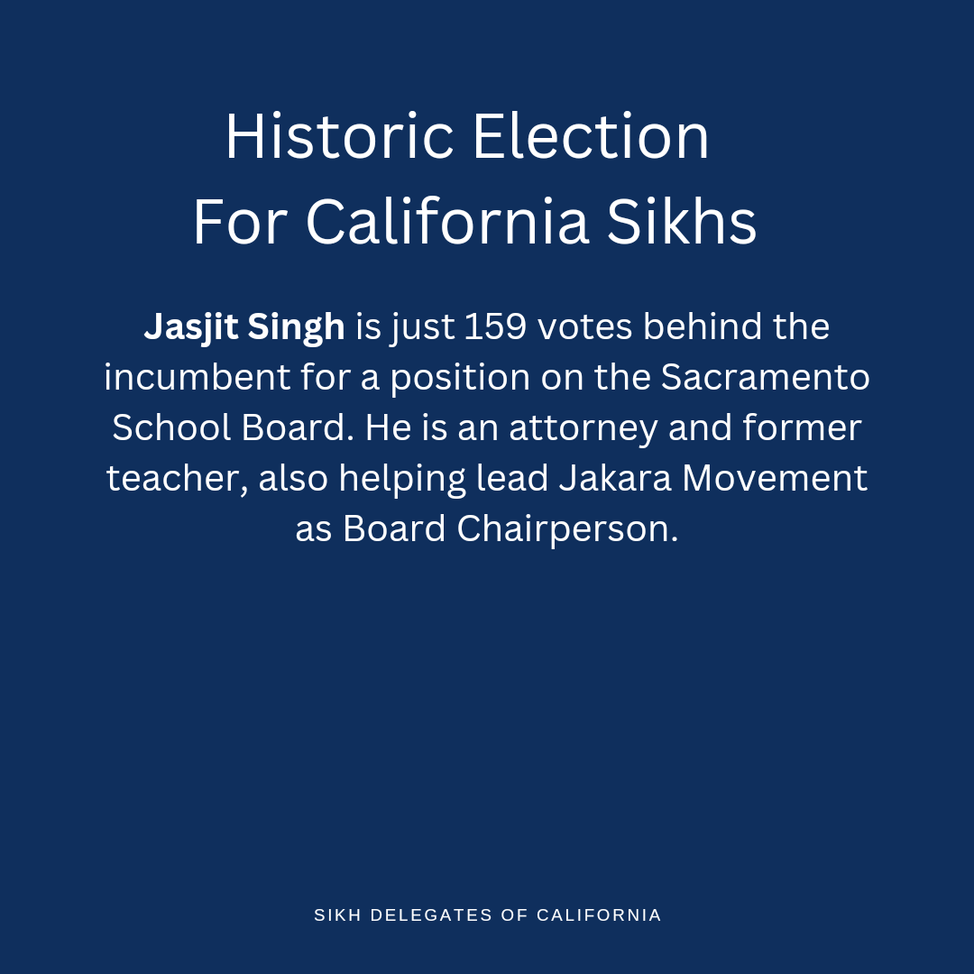 CASikhDelegates's tweet photo. Jasjit Singh is making a charge for a position on the Sacramento School Board: https://t.co/upsFNR7zLD