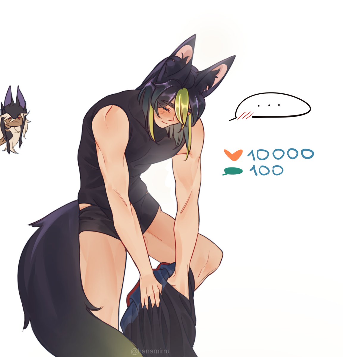 hanamirru's tweet photo. well, I think you'll have to try hard hehe part 4 #tighnari https://t.co/R9CGQgb6rs