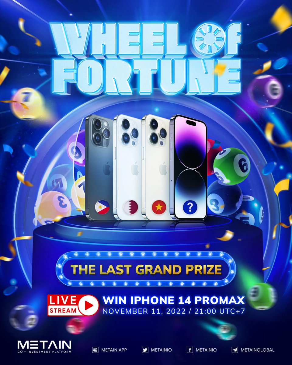 farmerNFT's tweet photo. 🔵LAST CHANCE TO OWN IPHONE 14 PROMAX

Be the last winner of iPhone 14Promax by joining the upcoming Raffle Event to divide iPhone winner ticket numbers

We have many minigames for all the guests to enjoy Read to know details:https://t.co/tX2nbdVExD

#METAIN #MetainWOF #MetainINO https://t.co/zTJ5SsNp60