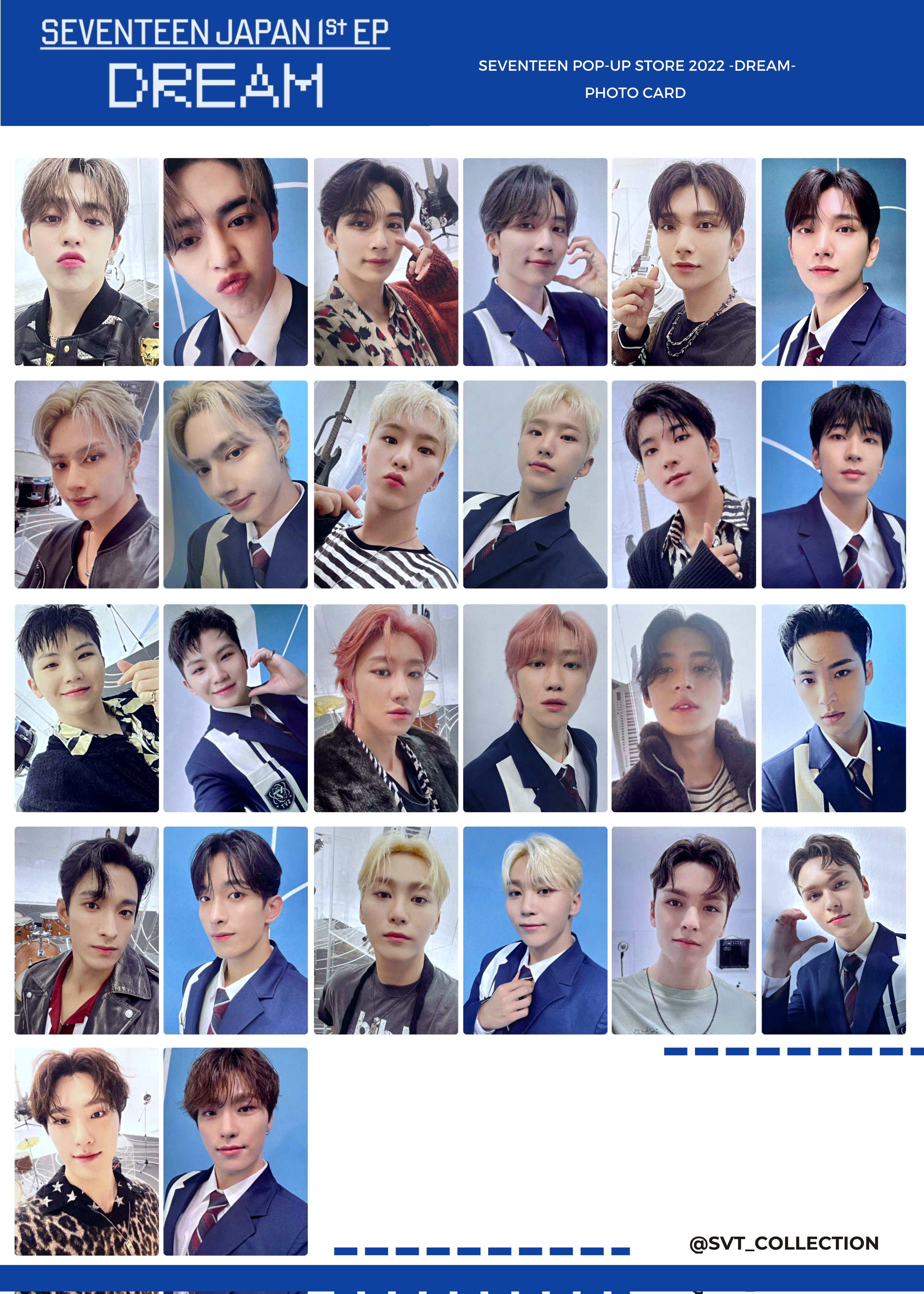 SEVENTEEN DREAM POP UP トレカ コンプ SEVENTEEN DREAM POPUP POP-UP STORE 2022 SHIBUYA109 Official