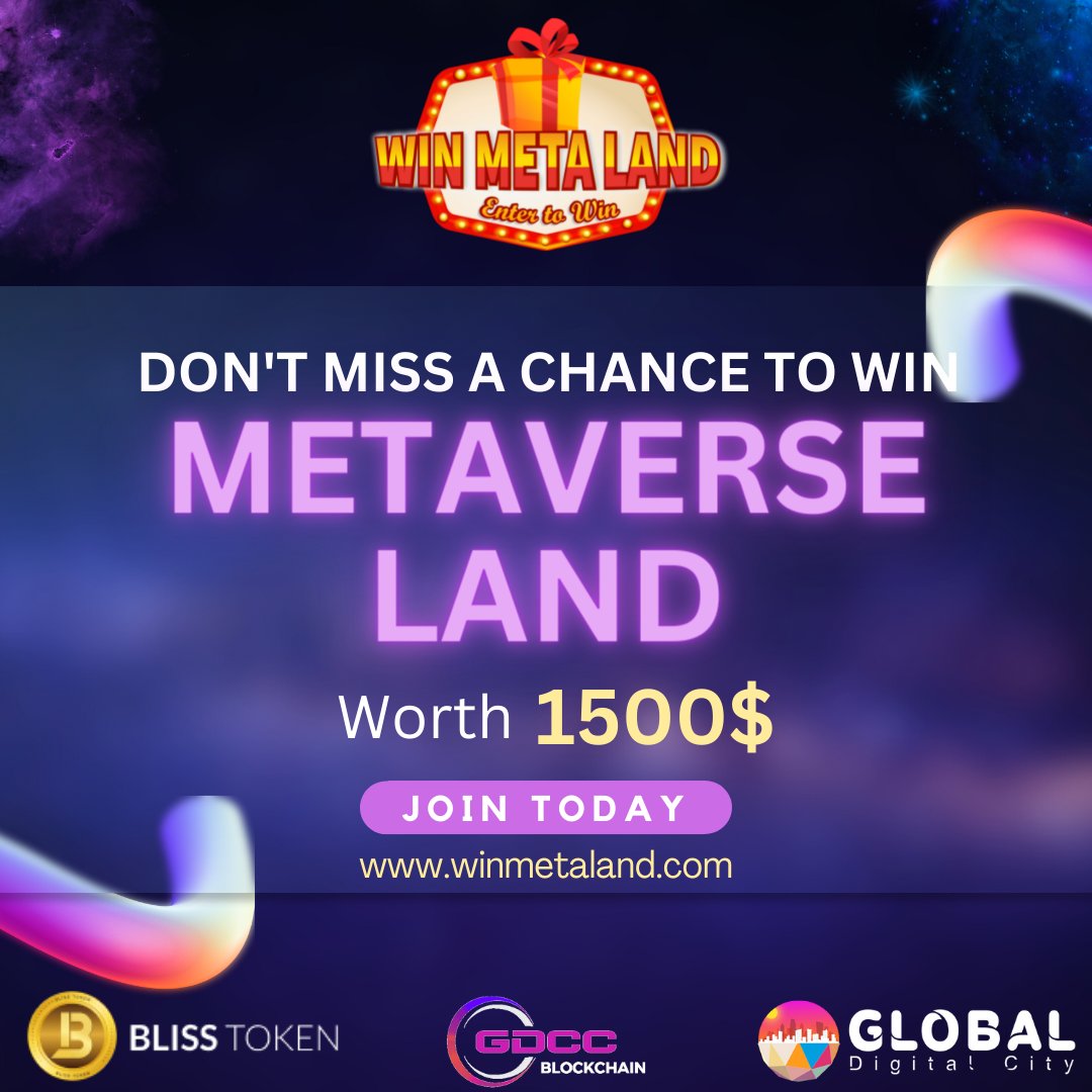 NTelcrypto's tweet photo. @BitcoinMagazine Winmetaland in Metaverse
#telcryptotitans #telcrypto #cryptocurrency
 #metaversecrypto #winmetaland #blisstoken #Blockchain 
https://t.co/pBbFl18q71 https://t.co/SDt7ZgRwGY