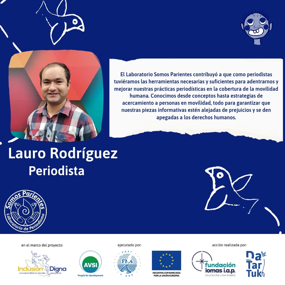 PTartuk's tweet photo. Muchas gracias a todos los participantes del laboratorio de periodismo #SomosParientes.🙏🏾✨

A continuación te compartimos el testimonio del periodista Lauro Rodríguez 

Conoce más sobre esta iniciativa aquí 👇🏾 
https://t.co/isbtXZhc6V https://t.co/iD239LW5co