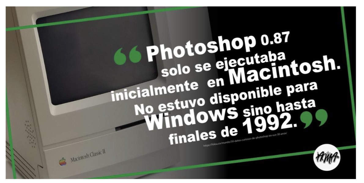 AMA68300189's tweet photo. ¡Un dato interesante, sobre los inicios de Adobe Photoshop! #Adobe #Photoshop #Photoshop0 https://t.co/YuMhxdYC8Q