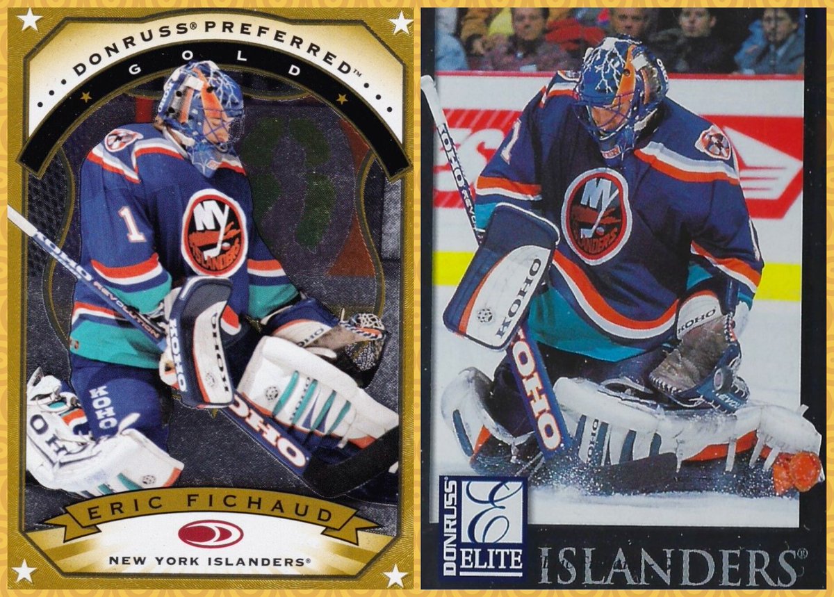 HeroesofCrease's tweet photo. @EricFichaud is up for today's #SickSetups.
After a breakout season with the Islanders in 1996-97, Fichaud utilized this really nice KOHO gear ensemble with matching KOHO stick in 1997-98. Say what you will about the Isles' jerseys, the setup brought it all together nicely. https://t.co/8mnhYN6vKg