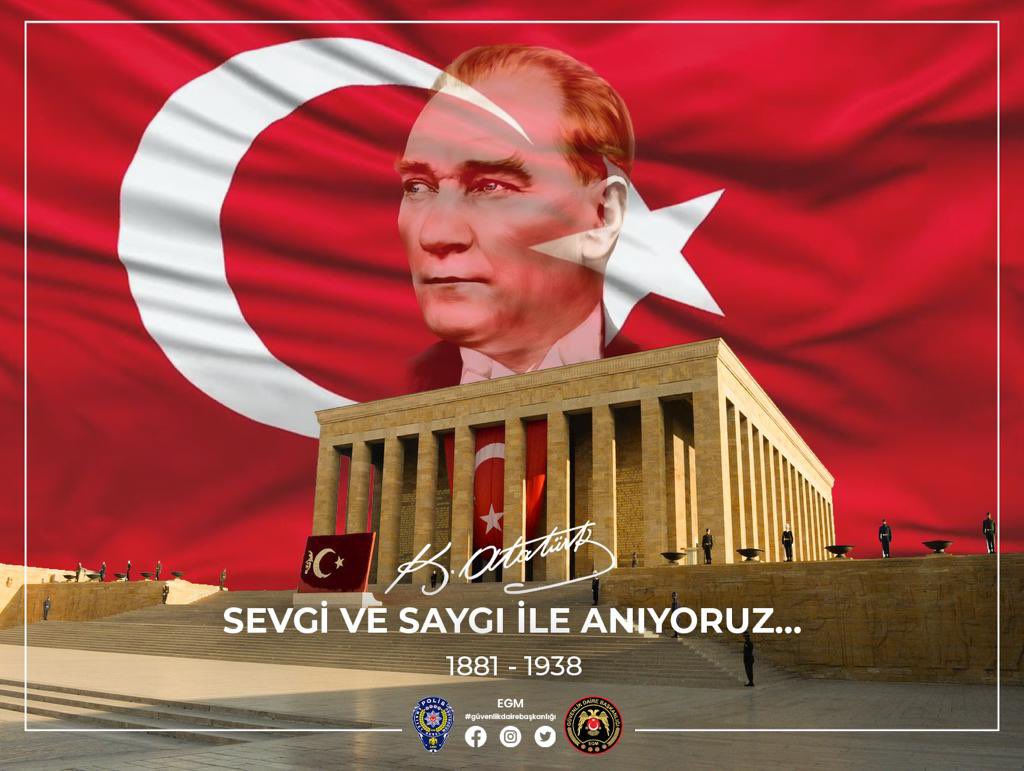 Cumhuriyetimizin kurucusu #GaziMustafaKemalAtatürk 'ü aramızdan ayrılışının 84. yıldönümünde saygı ve özlemle anıyoruz.
#10kasım