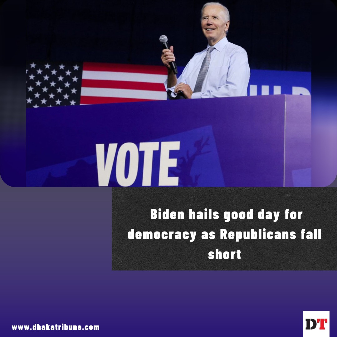 DhakaTribune's tweet photo. US President Joe Biden on Wednesday hailed a "good day for democracy" after a surprisingly strong performance in midterm elections

Want to read more? Click in the link below 👇
https://t.co/0cwVsXjDra

#USPresident #JoeBiden #USElection #USMidtermElection #DonaldTrump https://t.co/V2sy9Xh4gR