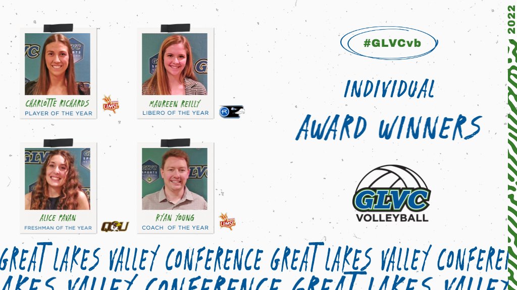 🏐 Congratulations to these four standout #GLVCvb honorees, along with the 29 individuals who were named All-Conference!