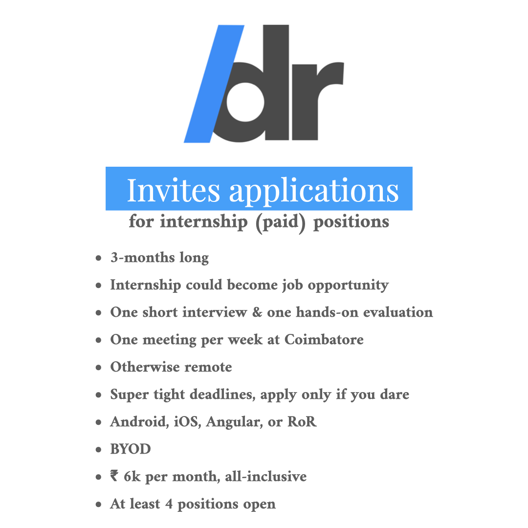 slashdr's tweet photo. We are expanding again, starting with interns now. Kindly spread the word. https://t.co/43XSrgm6zk