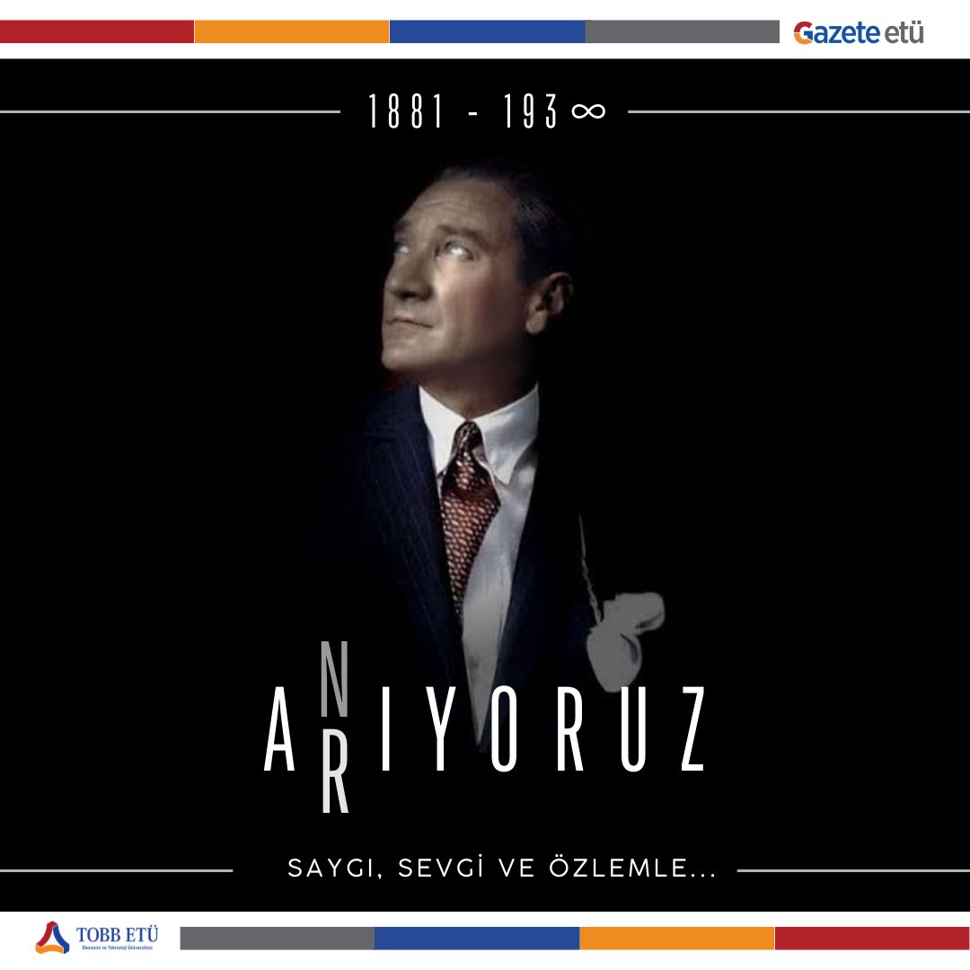 Gazi Mustafa Kemal Atatürk'ü saygı ve minnetle anıyoruz... O, ölmez. 

#10Kasım