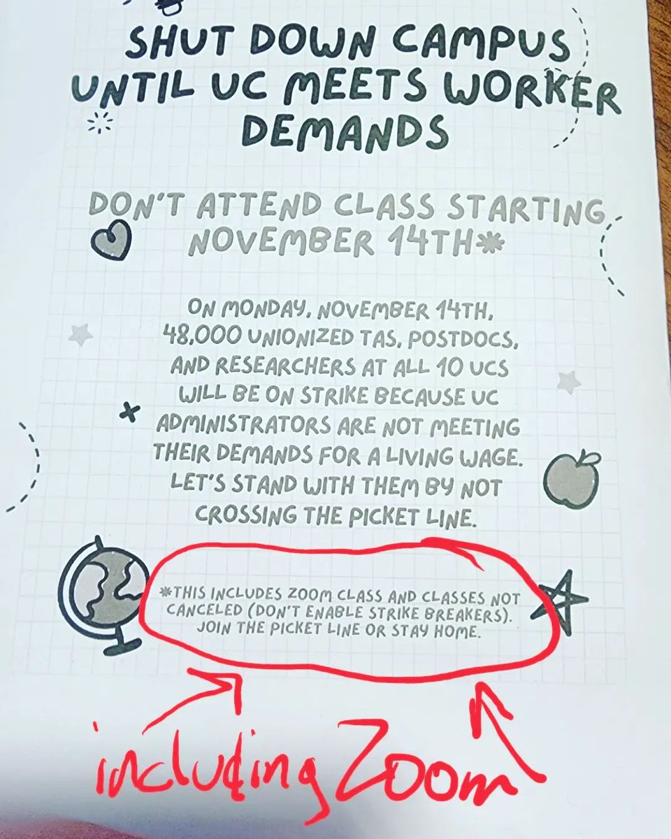 I urge all faculty at <a href="/UCRiverside/">UC Riverside</a> and other <a href="/UofCalifornia/">University of California</a> campuses to honor the grad student union's strike for a #LivingWage. Show solidarity with student workers and don't cross the picket line. **This includes not teaching on Zoom.** See you on the line! @uaw2865 @uaw2865ucr