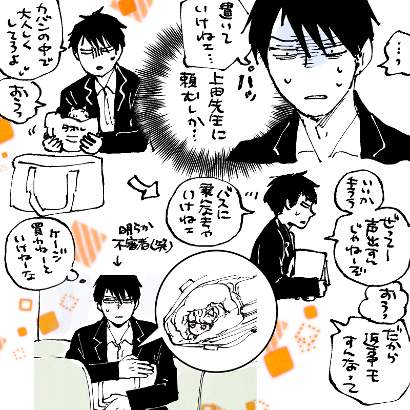 🐱おまけ
上田宅には直でバスに乗ってきました🚌💨
バス停からは徒歩で抱っこ😸🫲
(普通出勤の会社員じゃないからよかったね) 