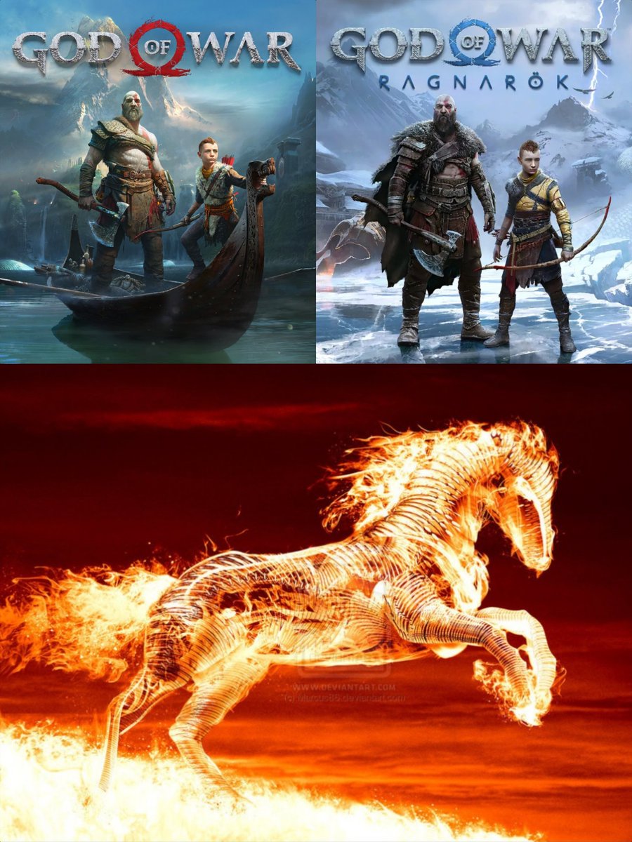 LukeKasinger's tweet photo. God of War 2018 &amp; Ragnarok be like https://t.co/mQRdFJFrvj