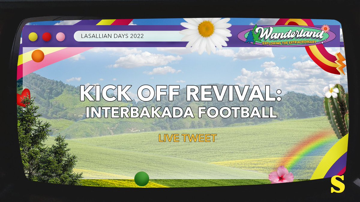 TheSpectrumUSLS's tweet photo. The next phase of the Kick-off Revival: Interbarkada Football is about to begin!

Tune in to The Spectrum's real-time updates or experience the event live at the USLS Football Field and Pitch.

#KICKOFFREVIVAL
#WANDER
#LDAYS2022 https://t.co/xm0aFKAtbW