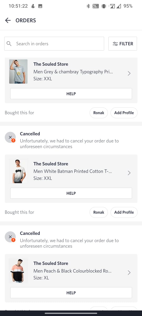 RonakMo23112373's tweet photo. @myntra myntra is totally fooling people. They put sale and if we order something they cancel it by unknown reason. Please be aware of myntra scam @myntra this is my second time i have order more than 10 item before they are using us by traffic their app. https://t.co/Ndjv3z6li6