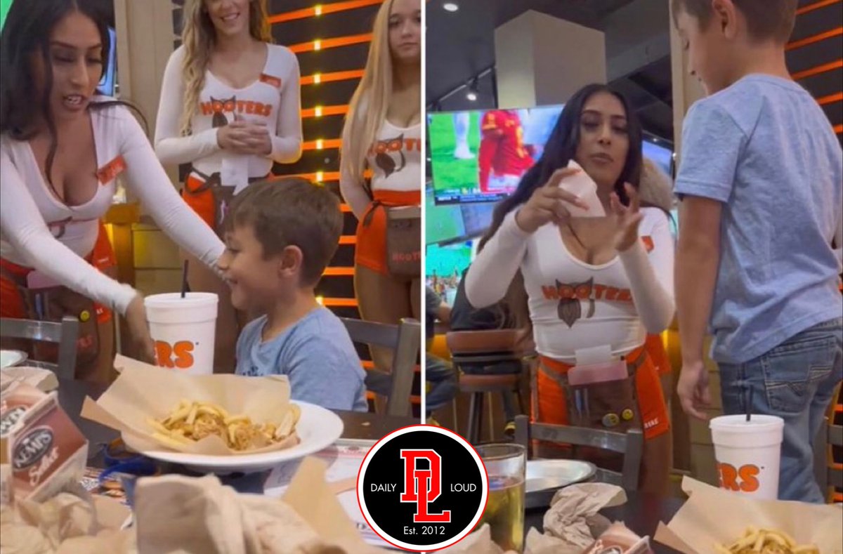 DailyLoud's tweet photo. Mother receives backlash on social media for taking her son to Hooters for his 5th birthday 👀😳 https://t.co/Lowq4UqQqo