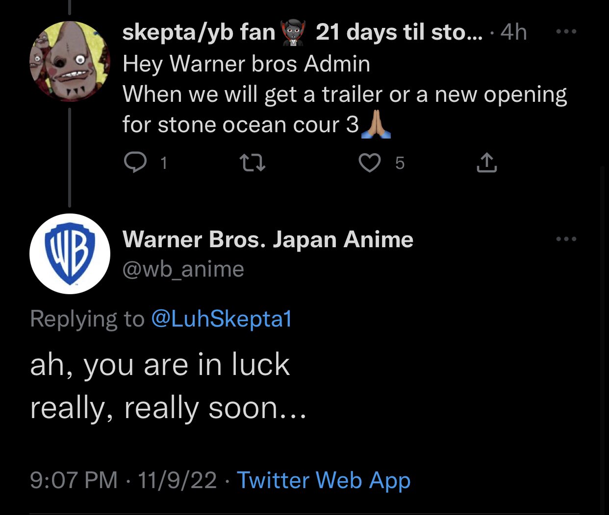 STICKER ⋆ ⁽ᴶᴶᴮᴬ₋ᴺᴱᵂˢ⁾ on Twitter "Stone Ocean trailer “really, really