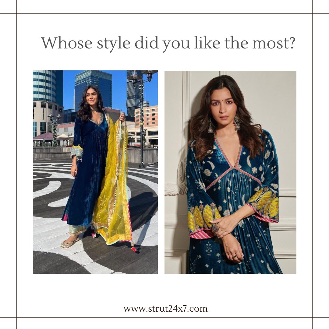 Whose look did you like the most? Tell us in the comments below!

#aliabhatt #mrunalthakur #bollywood #fashionstyle #strut24x7