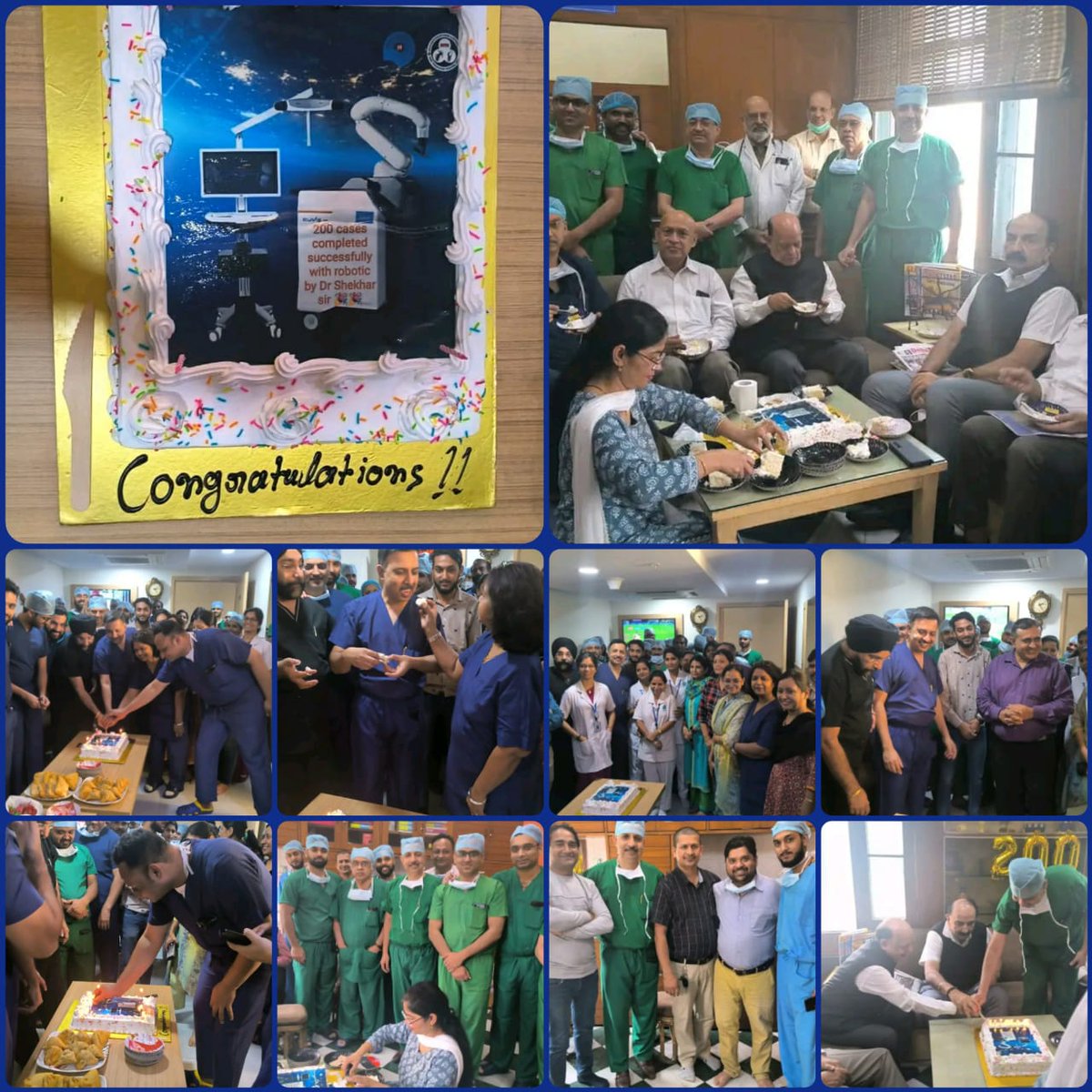 ditodelhi's tweet photo. 200 Robotic Surgery successfully completed
@DrShekharDITO 
#robotickneereplacementdelhi #santparmanand #kneesurgeryindelhi #roboticsurgery #roboticreplacement #successful #celebrate #surgery #bestdoctor #besthospital #kneesurgeryindelhi #santparmanandhospital https://t.co/cXRRS3RbX4
