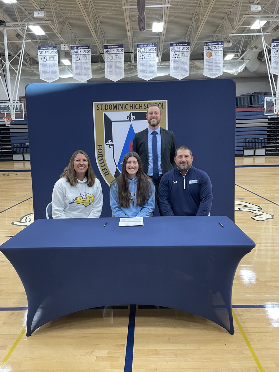 sdhsathletics's tweet image. Congratulations to Ella Bland on signing her #NLI to play volleyball at Webster University. @StDominicVball