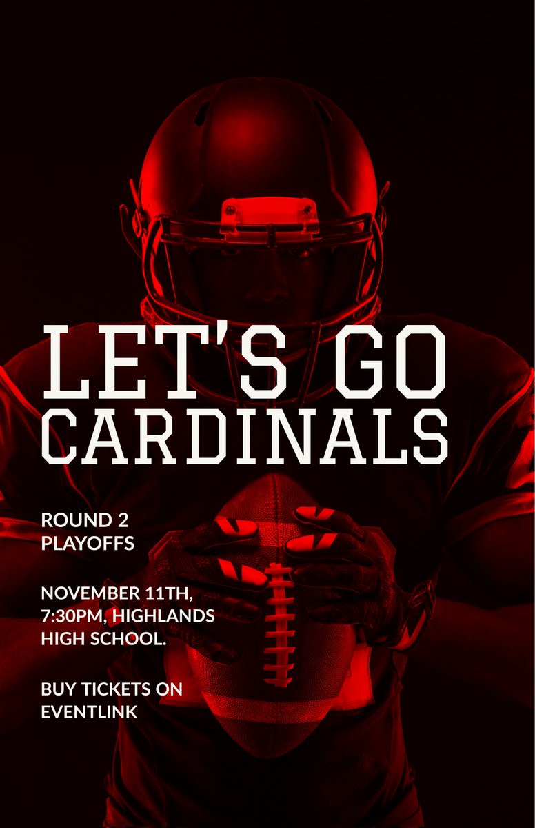ScottCoSports's tweet photo. Travel with us to Fort Thomas this Friday, Nov 11th to cheer the Cards on to victory in Round 2 of the 2022 5A Playoffs, as we take on Highlands High School. 

No tickets sold at gate. All tickets must be purchased online at:
https://t.co/lcNUcIhSe4 https://t.co/da4GtInCZP