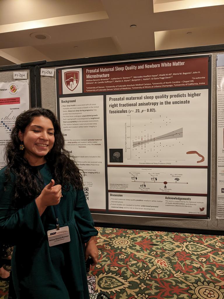 Care Project Denver (@denver_care) on Twitter photo Graduate student <a href="/NevarezBrewster/">Melissa Nevarez-Brewster (she/her/ella)</a> presenting some cool findings on prenatal maternal sleep quality and newborn white matter microstructure at <a href="/devpsybio/">ISDP 🦋 @isdp.org.bsky.social</a>! 🧠🎊 Graduate student <a href="/NevarezBrewster/">Melissa Nevarez-Brewster (she/her/ella)</a> presenting some cool findings on prenatal maternal sleep quality and newborn white matter microstructure at <a href="/devpsybio/">ISDP 🦋 @isdp.org.bsky.social</a>! 🧠🎊