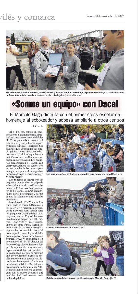 I CROSS ESCOLAR DACAL <a href="/Avilesina_/">Atlética Avilesina</a> <a href="/AytoAviles/">AytoAvilés</a> <a href="/RTVEAsturias/">RTVE Asturias</a> <a href="/RTPAOficial/">RTPA</a> <a href="/FEBOXEO1/">Federación Española de Boxeo</a> <a href="/COE_es/">Comité Olímpico Español</a> <a href="/SERdeAviles/">SER Avilés</a>