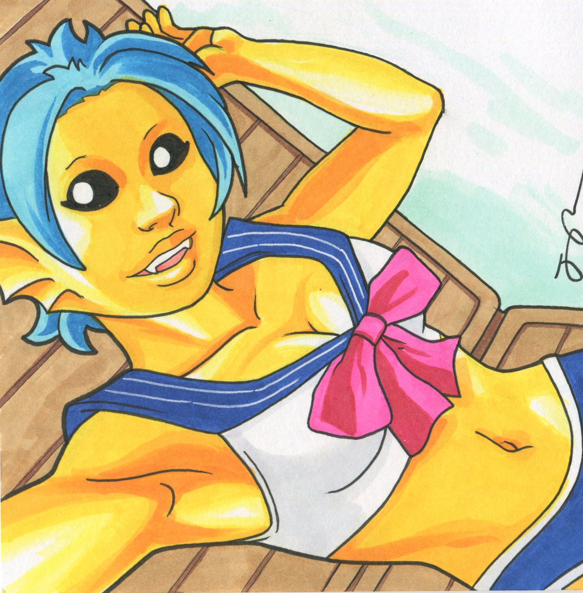 Jake74547208's tweet photo. Yelllow Mermaid in Sailor moon cosplay!
#copic https://t.co/UeSBChrQUG