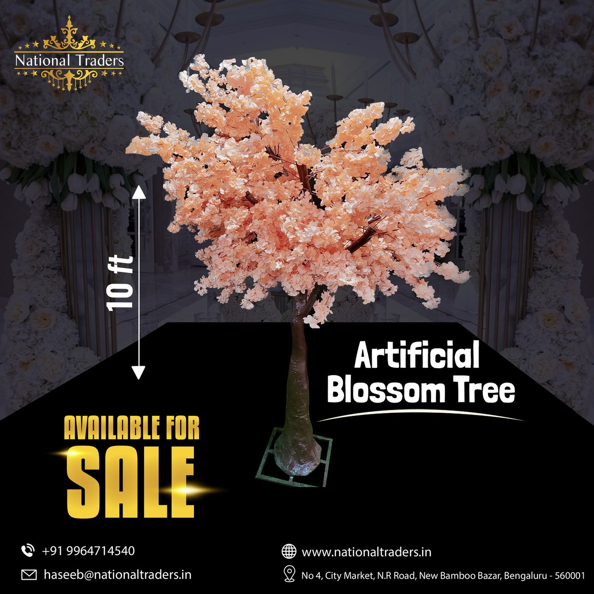 Artificial Blossom Tree Available For Sale!

𝐕𝐢𝐬𝐢𝐭: nationaltraders.in/product.../art…

#nationaltraders #blossomtree #artificialtrees #artificialblossomtree  #decorprops #weddingdecorideas #wholesalesuppliers #weddingdecorideas
