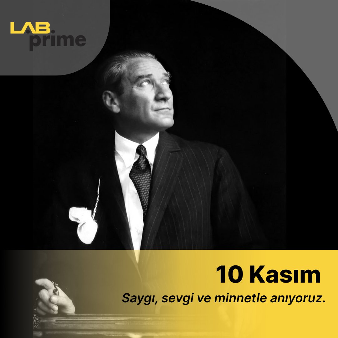 labprimee's tweet photo. Ulu önderimiz Mustafa Kemal Atatürk’ü saygı ve sevgi ile anıyoruz.
#10kasım #10kasım1938 #atatürk #mustafakemalatatürk #labprime https://t.co/JkyLaPT5hc