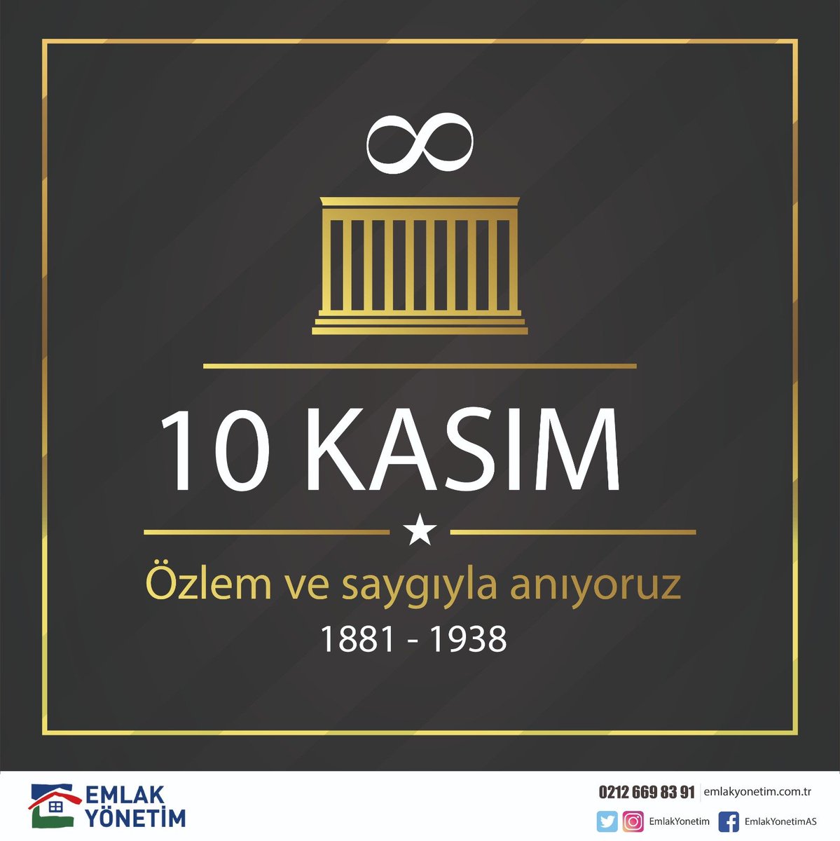 Cumhuriyetimizin banisi Gazi Mustafa Kemal Atatürk’ü ebediyete irtihalinin yıl dönümünde saygıyla yad ediyoruz. #10Kasım