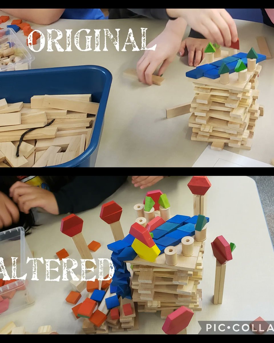 Gr 6/7 sts <a href="/woodwardhill212/">Ecole Woodward Hill</a> use metaphor to reflect on cultural appropriation. How did the changes others made (w/o your consent) make you feel? Did your altered tower still represent your values? How might this apply to culture? 🤔#sd36tl #sd36learn #antiracism 🤚🏿🤚🏾🤚🏽🤚🏼