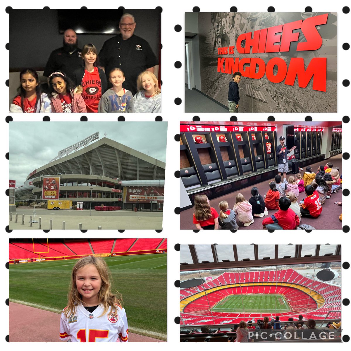OTE3Dominguez's tweet photo. Our 3rd Grade field trip to Arrowhead Stadium! It was a great day to explore Chiefs Kingdom, learn something new, and visit with Chef Leo!
@OTECougars  #BetterTogether #ChiefsKingdom https://t.co/NFUldTdxQQ