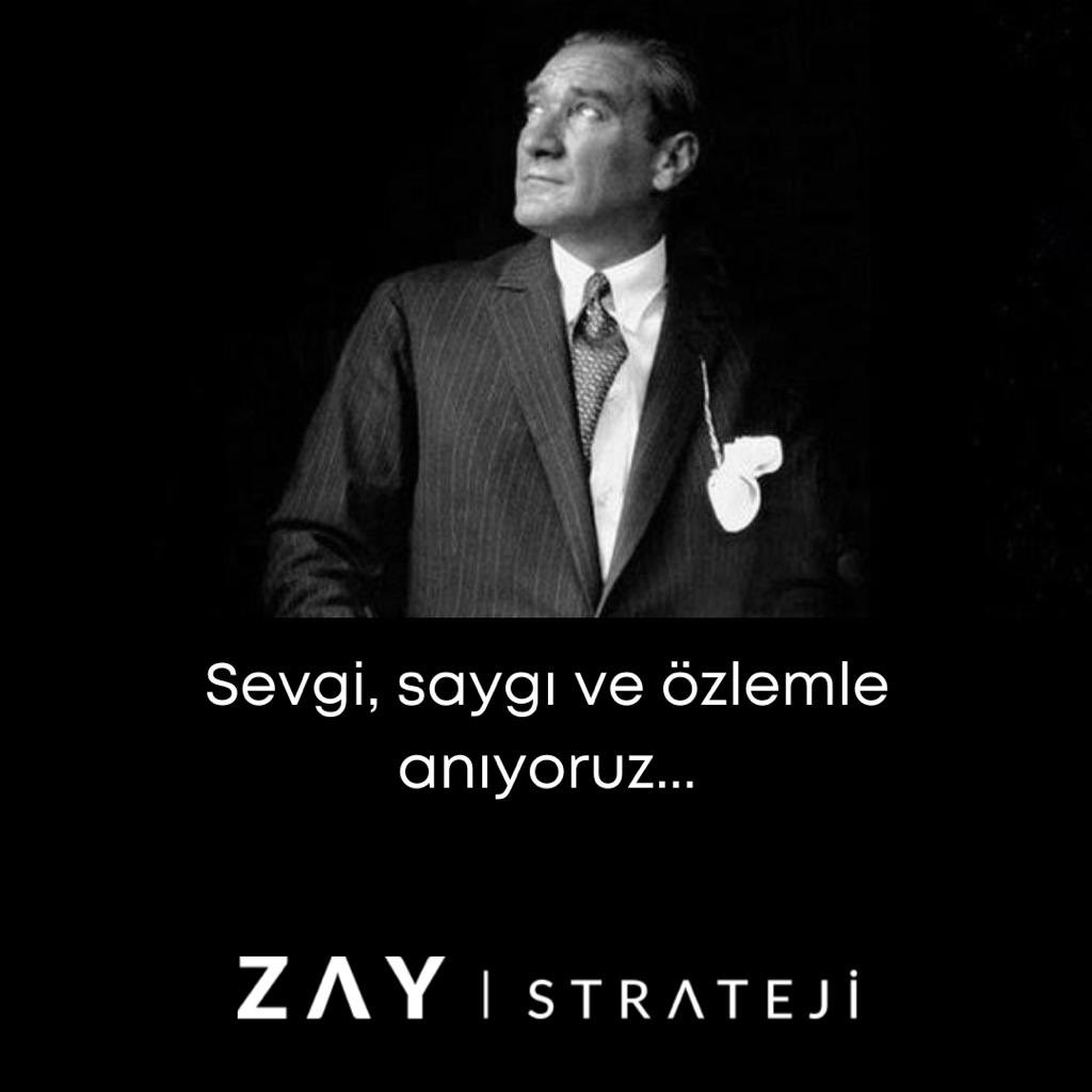 Cumhuriyetimizin kurucusu Ulu Önder Mustafa Kemal Atatürk'ü sevgi, saygı ve özlemle anıyoruz. 
#MustafaKemalAtatürk #10Kasım
