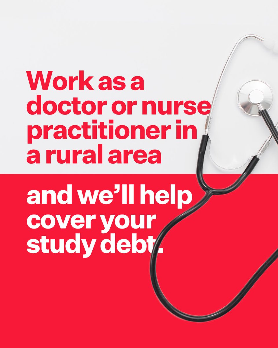 Big news today.

Australians in rural parts of our country often tell me it’s too hard to find a doctor. They’re right.

We’re introducing new laws to attract more doctors and nurse practitioners to rural and remote areas.

We’ll do it by wiping or reducing your HECs/HELP debt.