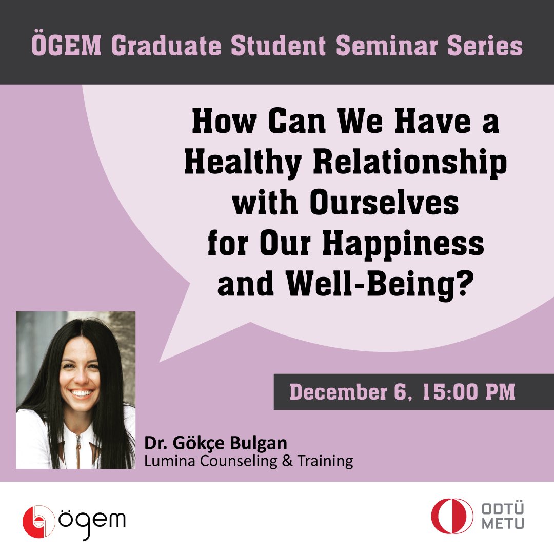 OdtuOgem's tweet photo. The second of ÖGEM Fall 2022 graduate seminars will be given by Dr. Gökçe Bulgan on Tuesday, December 6, 2022 at 15:00 via https://t.co/PtOBwEUJ1I. To attend the seminar, please visit our website to fill out the registration form. https://t.co/3uFAIPTDEo