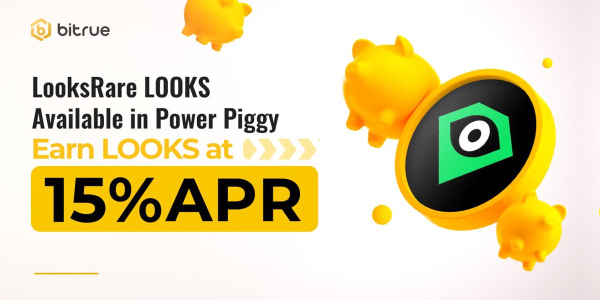 Another asset is NOW live on @Bitrue #PowerPiggy🐖! $LOOKS <a href="/LooksRare/">LooksRare</a> #Staking 

✅ Invest your $LOOKS at 15% APR and receive daily interest payouts with no lockup period 

 Start now at bitrue.com/powerpiggy/loo…

🔗 Note: You can unstake your assets any time you want